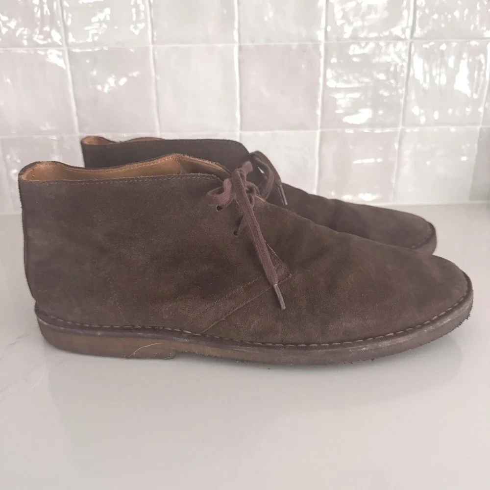 Peter Millar Chukka Boots Mens 11.5 Brown Suede Crepe Sole Desert Boots MC00F12